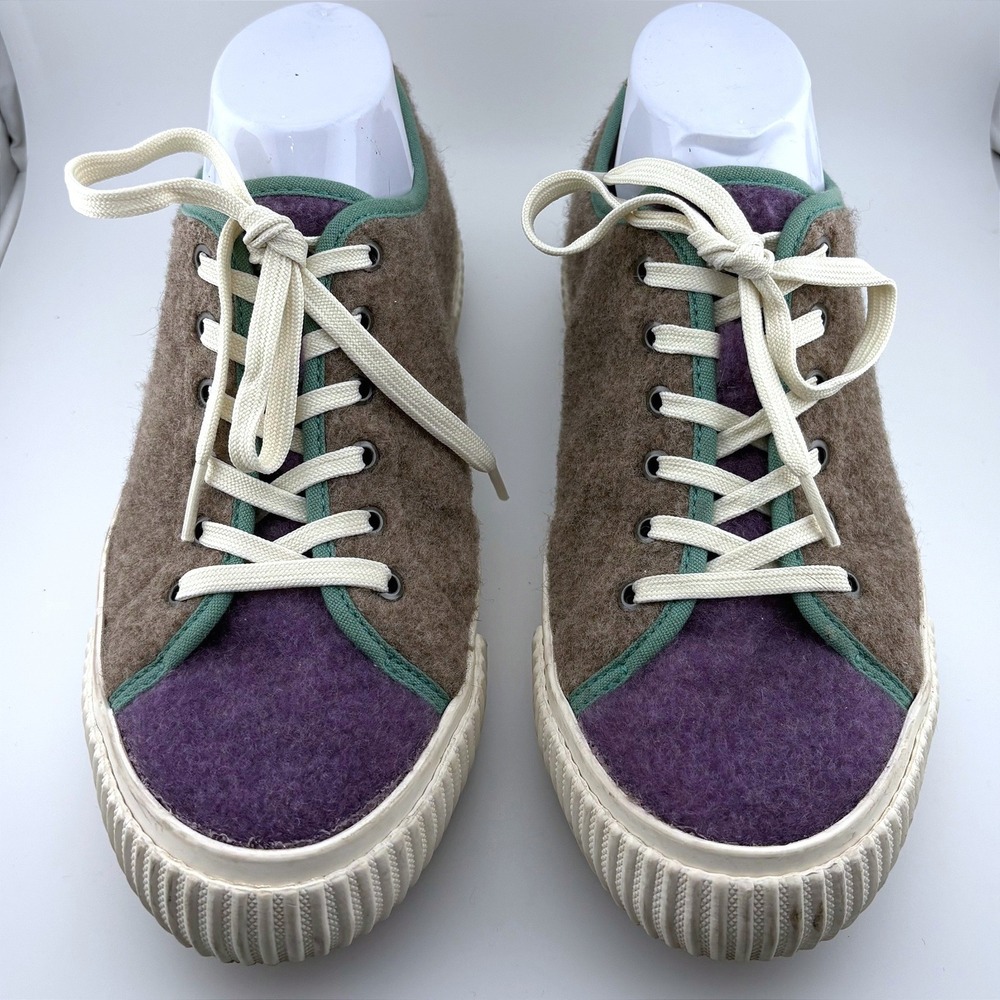 SeaVees Wheeler Sneaker Womens‎ 9 Mushroom Felted Wool Purple Colorblock Low Top